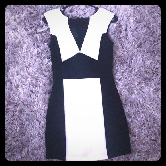 Body Con Mesh Insert Dress - Picture 1 of 1